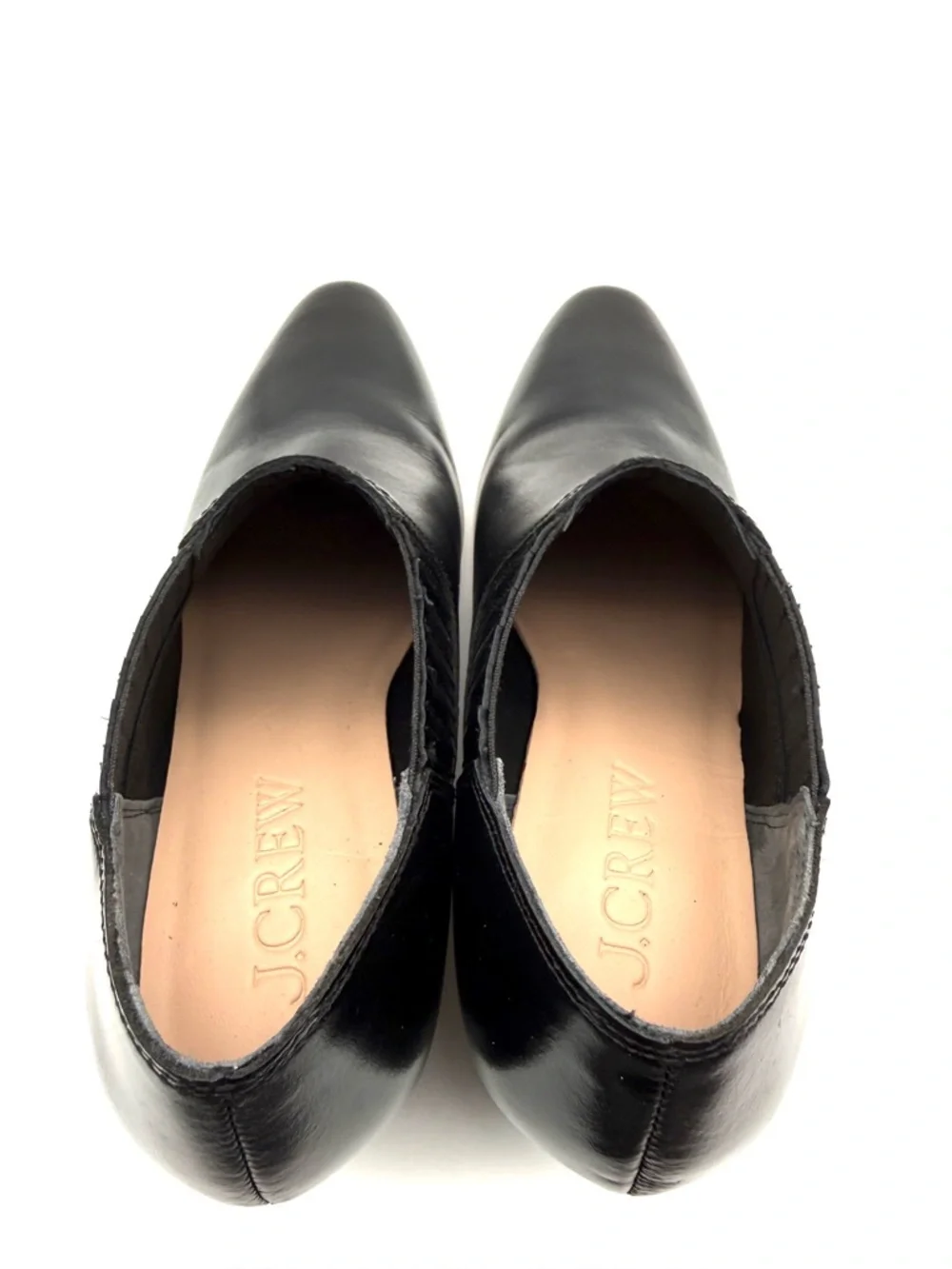 J.Crew Piper Low Ankle Boot Black Leather 6